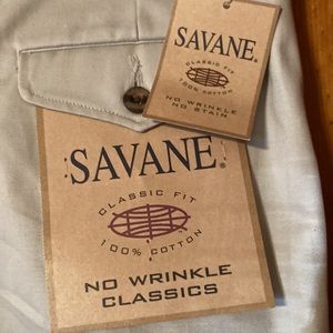 Size 36/30Men’s Savane pants zipper and button New with tags Scotchguard